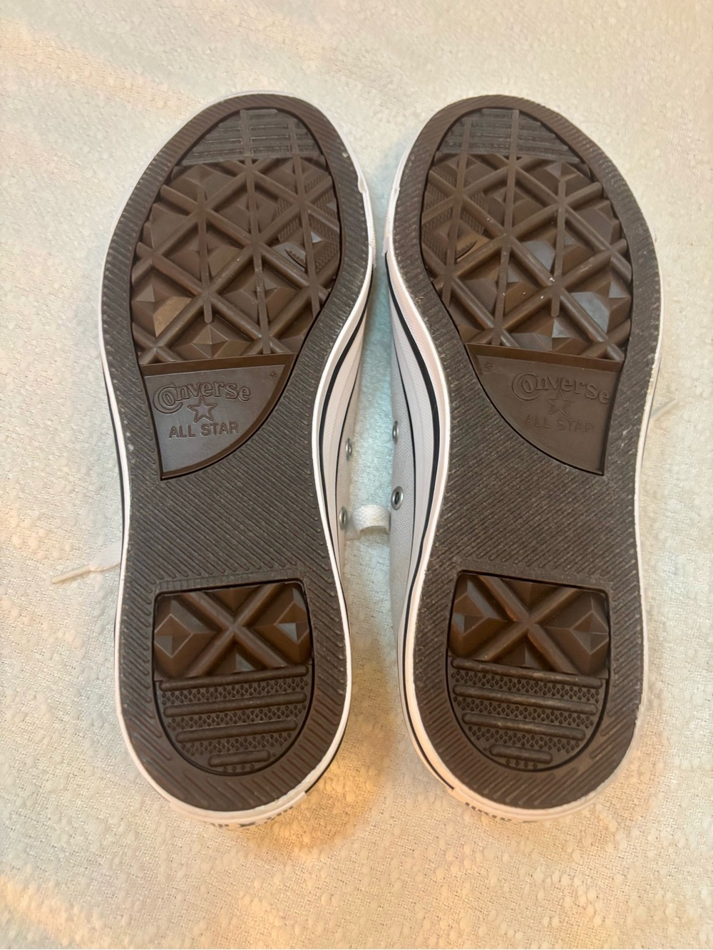 Converse Low Top Canvas Sneakers in Light Gray and White - Picture 5 of 5